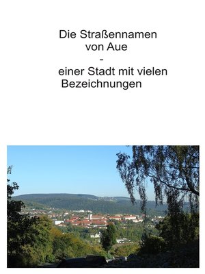 cover image of Die Straßennamen von Aue